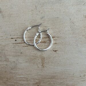 NWOT House of Harlow Silver Hypoallergenic Hoop Earrings